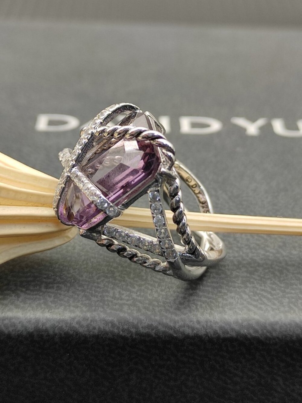 David Yurman 925 Silver Rings with Original Pouch
